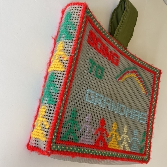 Vintage "Going to Grandma's" handmade kids bag purse - Picture 5 of 12